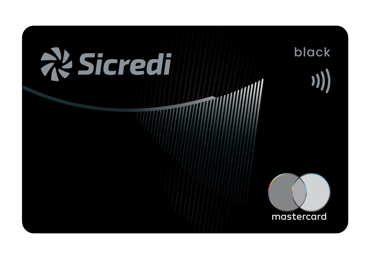 Sicredi Mastercard Black Geometric